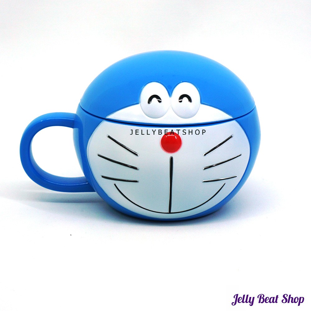 Mug gelas gembul karakter hello kitty / doraemon / keroppi mug plastik