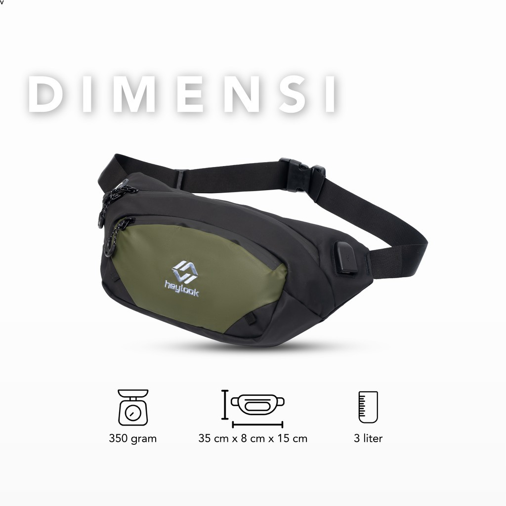 TAS SELEMPANG PRIA WANITA WAIST BAG CALVYN WATERPROOF TAS SAMPING ANTI AIR TAS ANTI SOBEK TERBARU 20