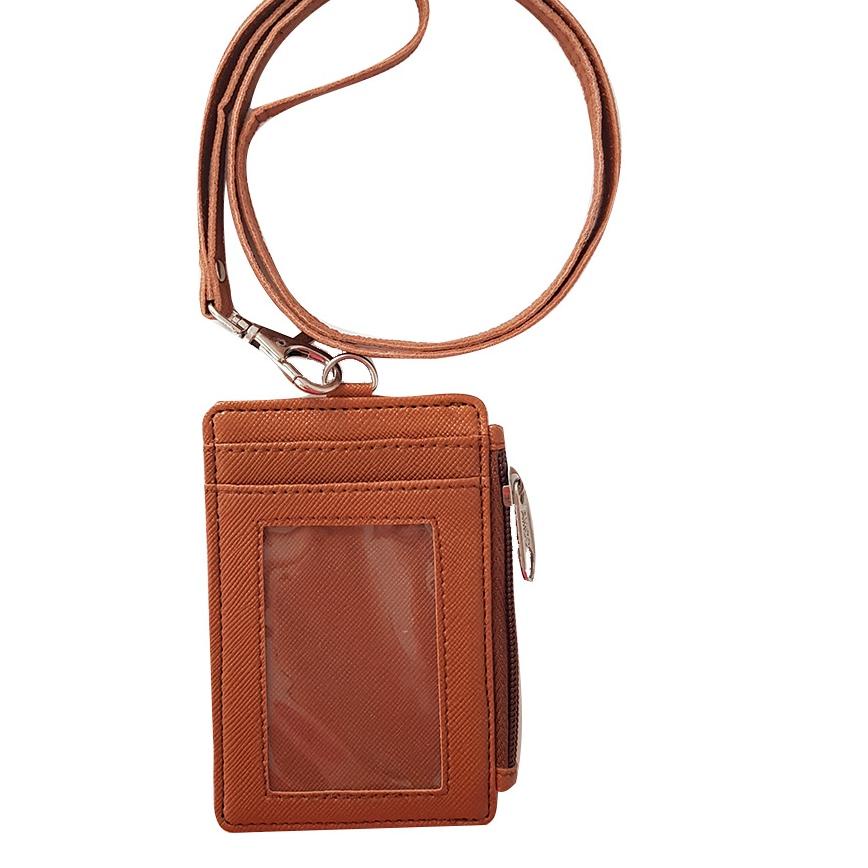 

Miliki - ID Card Holder Coklat Muda Resleting V2 Name Tag Seleting ID Card Risleting Name Tag Lanyard Zipper Kulit Sintetis