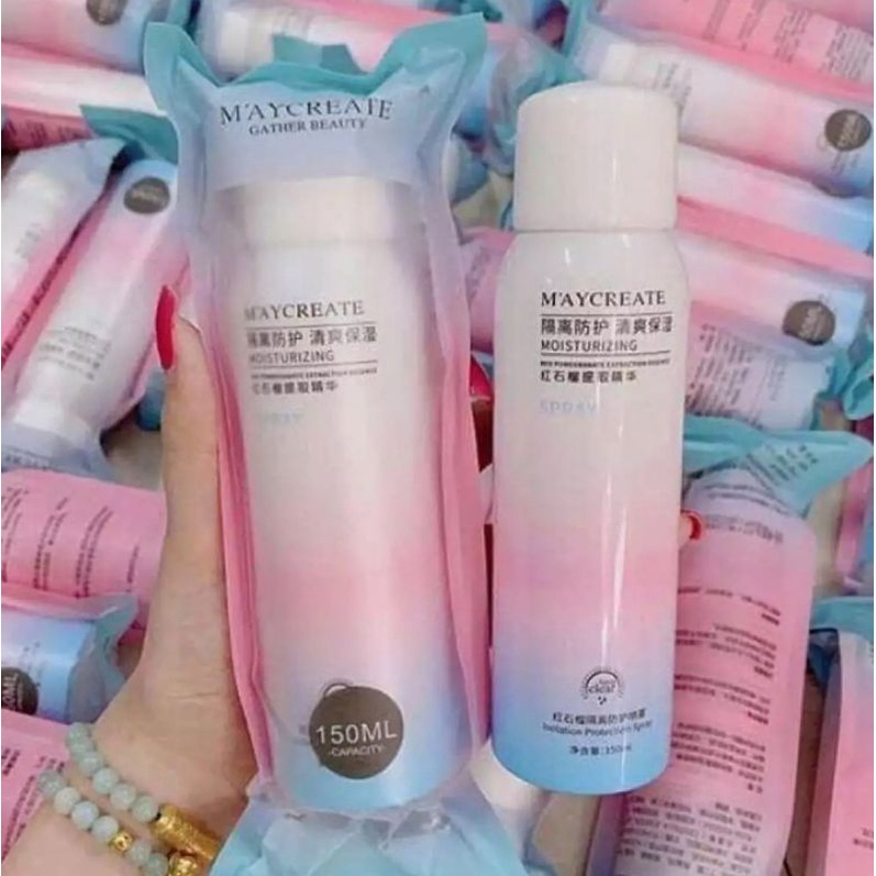 COD MAYCREATE ISOLATION WHITENING BODY SPRAY LOTION PEMUTIH KULIT ORIGINAL 150ml