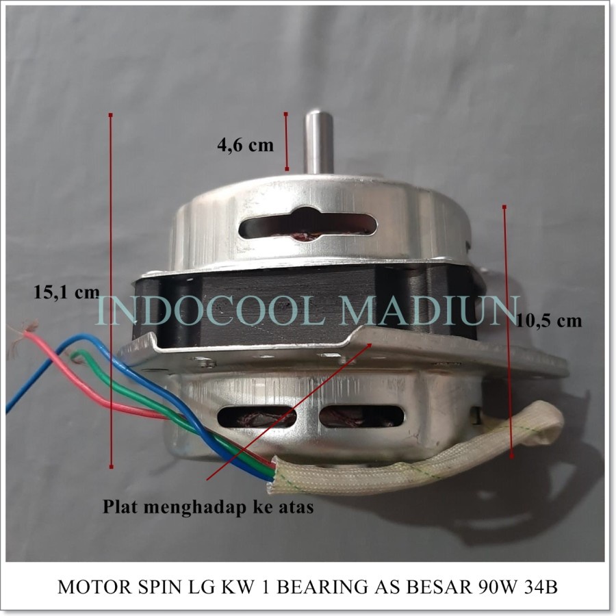 Motor Spin / Dinamo Pengering Mesin Cuci Bearing As Besar 90watt no.34B