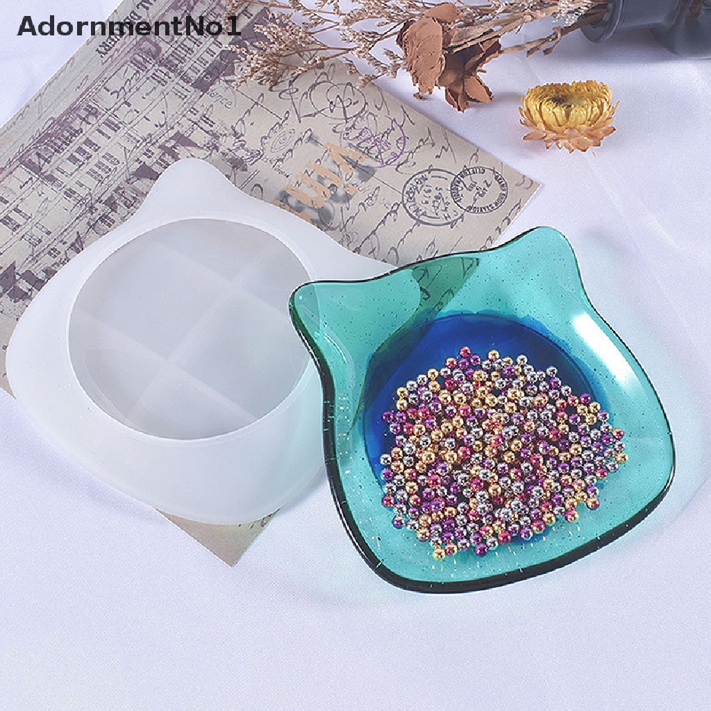 (AdornmentNo1) Cetakan Resin Epoxy DIY Bentuk Kucing Bahan Silikon