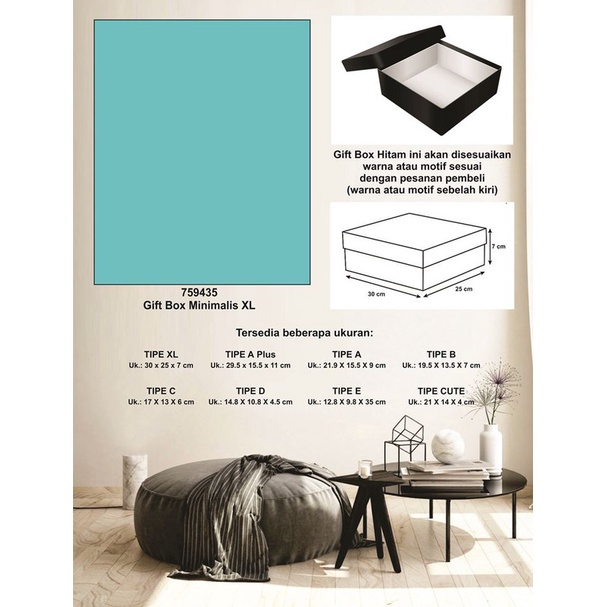 

Kotak kado/Kotak Hadiah/Box Minimalis XL-Spectra Turquoise-A