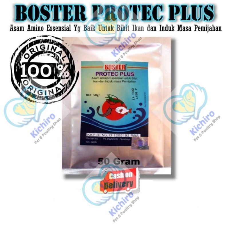 Protec Plus 50 gram Boster Asam Amino Untuk Bibit dan Induk Ikan