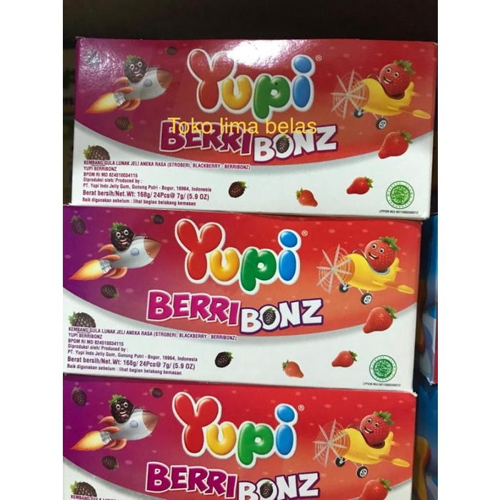 

54ekh Yupi Berri Bonz. 1 Box Isi 24 Pcs 60J