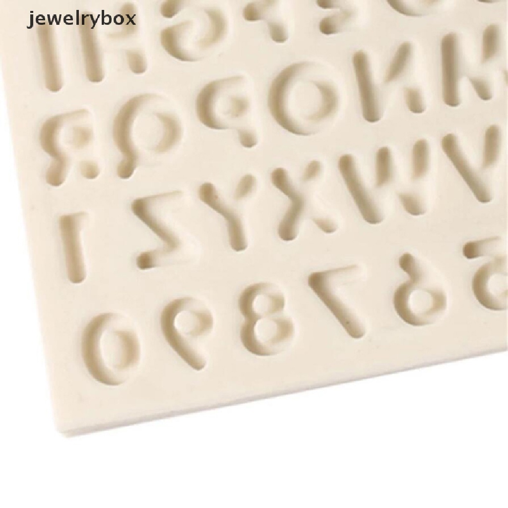 Cetakan Kue / Fondant / Cokelat Bentuk Huruf Angka Bahan Silikon Untuk Dekorasi Butik