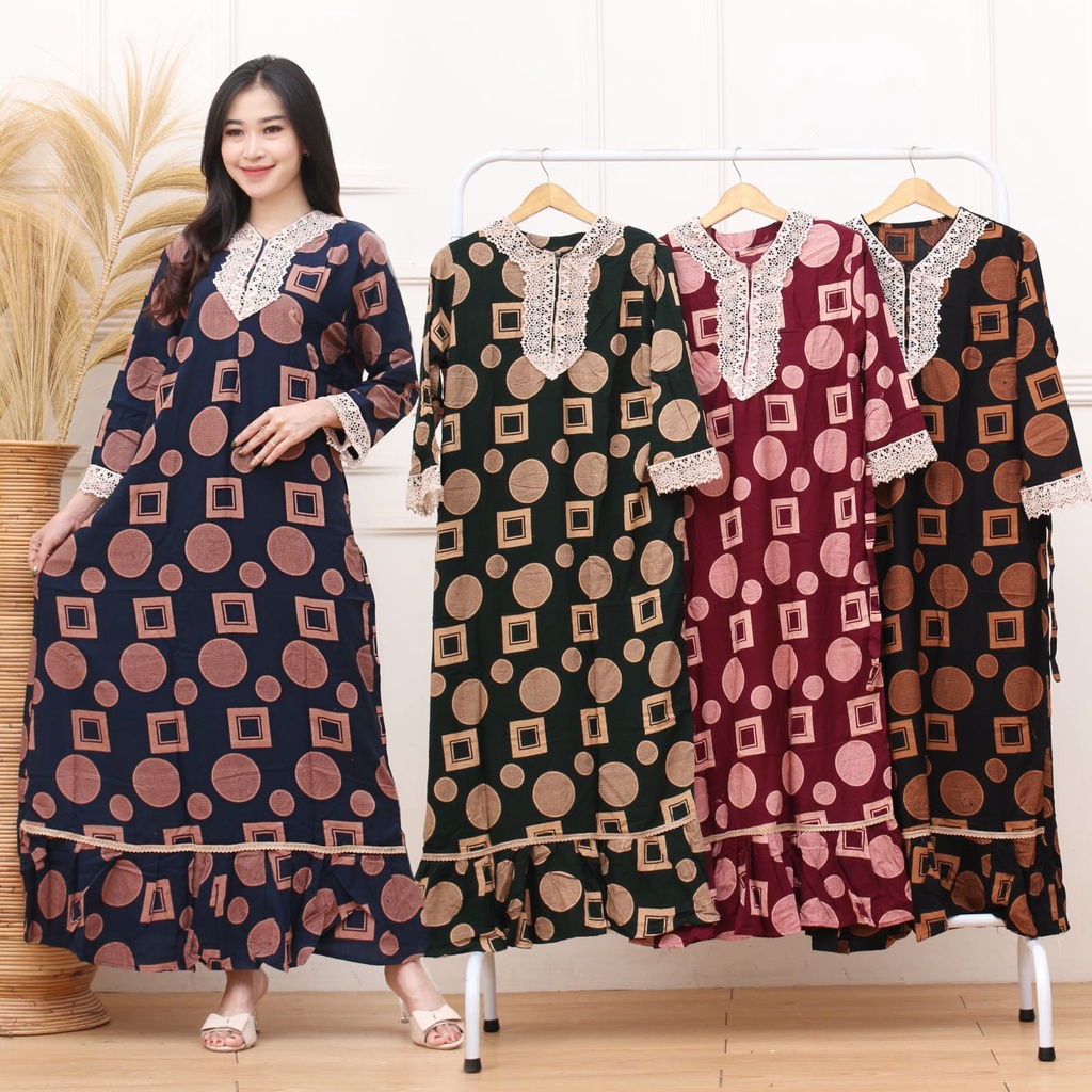 Gamis arab renda Zeema serut rayon Super Busui friendly