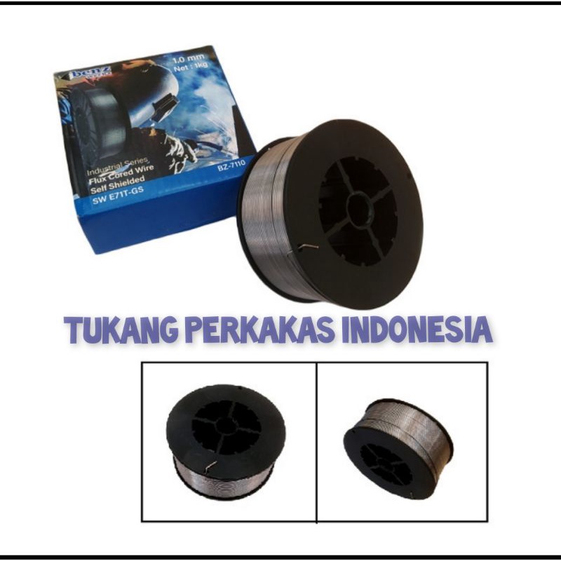 KAWAT LAS CO2 FLUX CORE 1MM 1KG /MIG WIRE FLUX CORE 1MM/KAWAT LAS MIG TANPA GAS