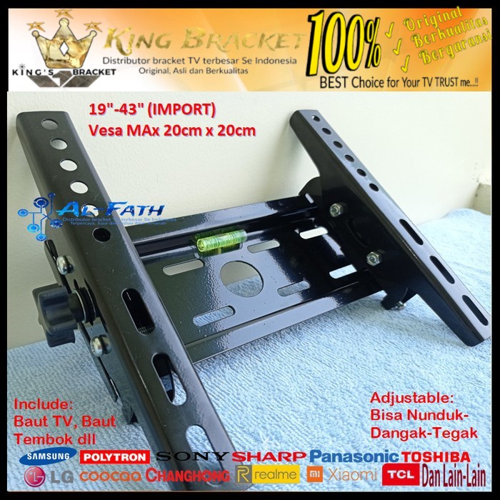 Bracket TV SAMSUNG 19 s/d 43 inch IMPORT QUALITY Garansi 100% cocok