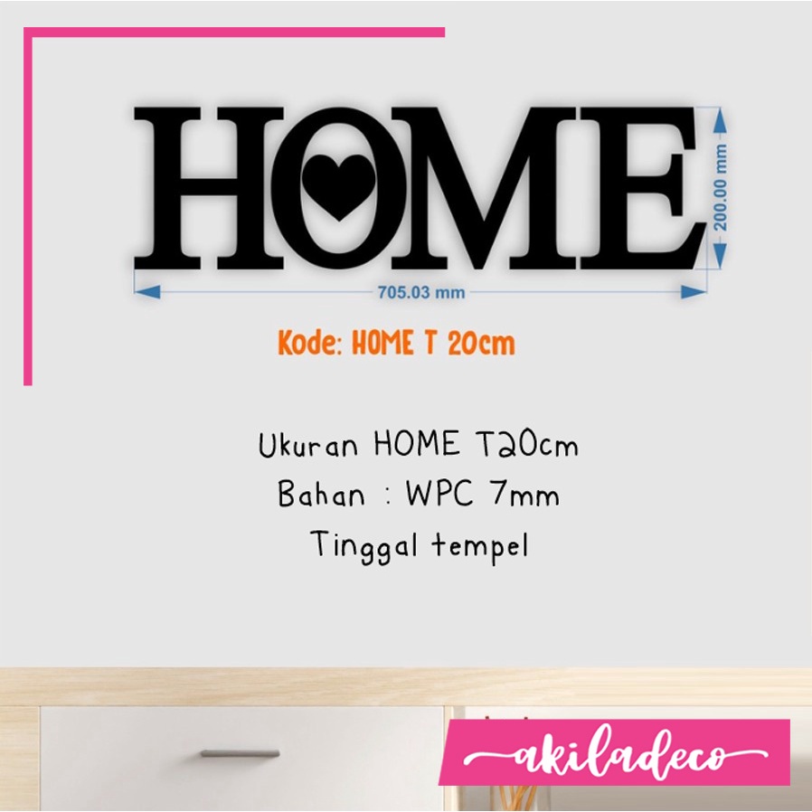 Hiasan dinding Aesthetic Huruf Kayu Home My ❤ Love Dekorasi Ruang Tamu wall decor estetik Pajangan Rumah