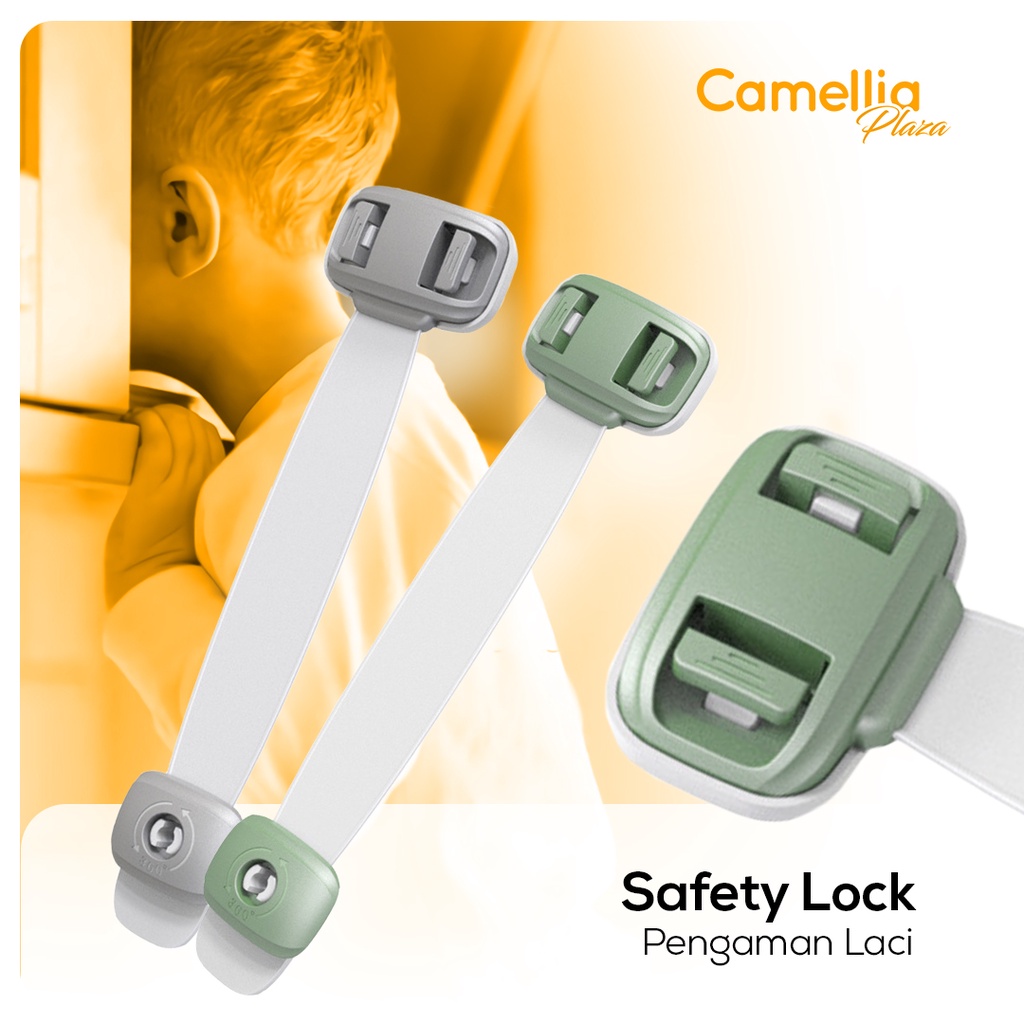 Pengaman Laci Baby Safety Lock Kunci Pintu Kulkas Pengunci Pintu Tambahan