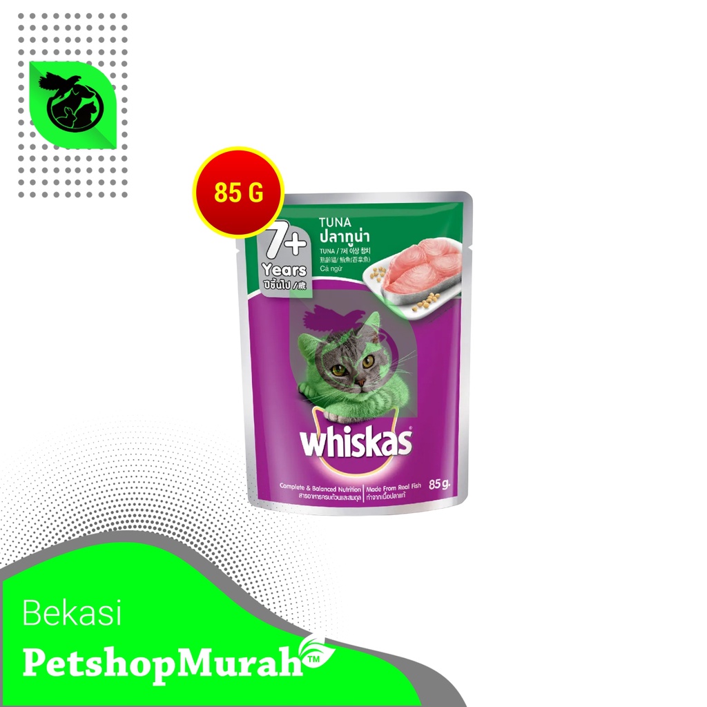 Makanan Kucing Basah Sachet Whiskas 7+ 8 Gram