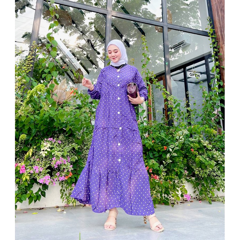 Aisyah Gamis Terbaru Kekinian Rayon Fashion Muslim Wanita