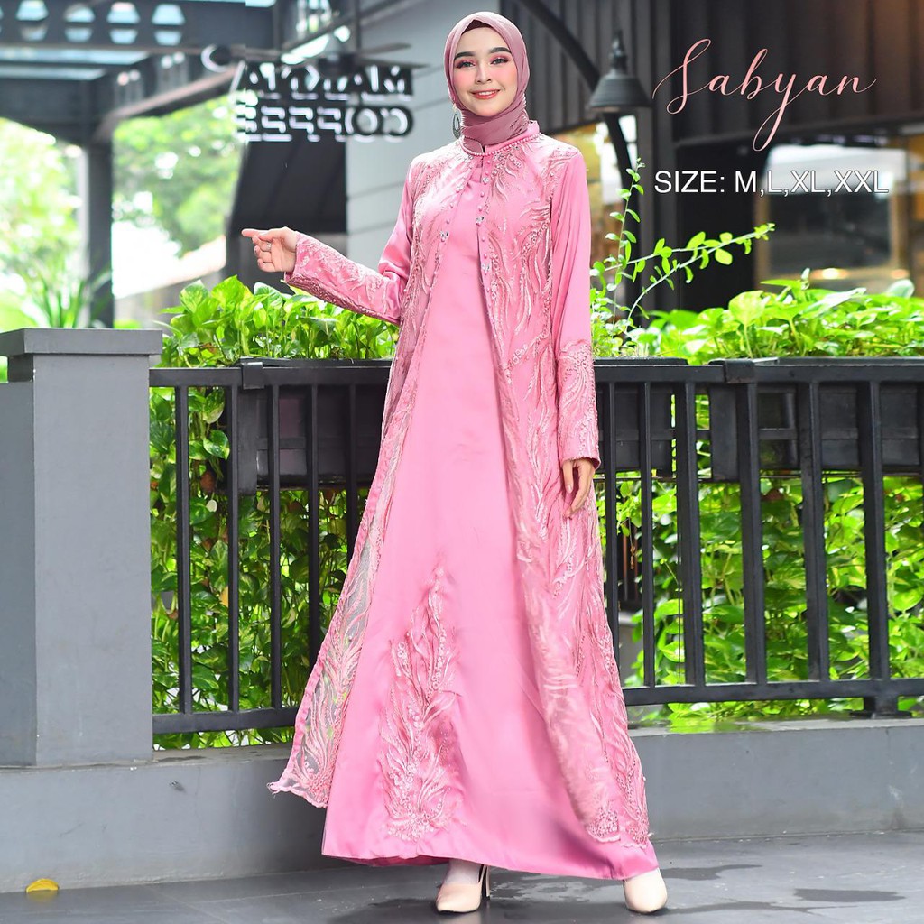 ABAYA TULLE MUTIARA / GAMIS PESTA