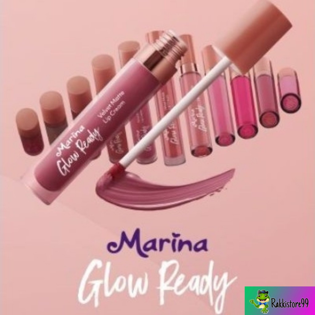 ❣️Rakkstore99i❣️Marina Glow ready Velvet Matte Lip Cream 5ml (100% Original)