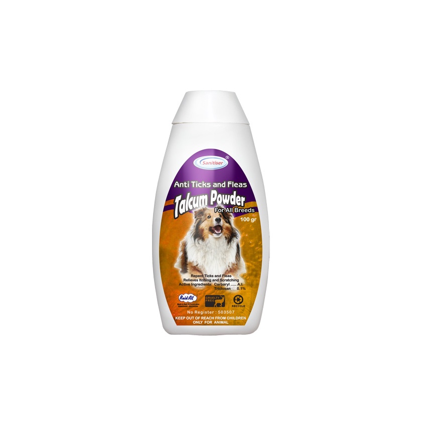 Raid All - Sanitiser DOG Talcum Powder 100gr / Bedak Anjing Murah