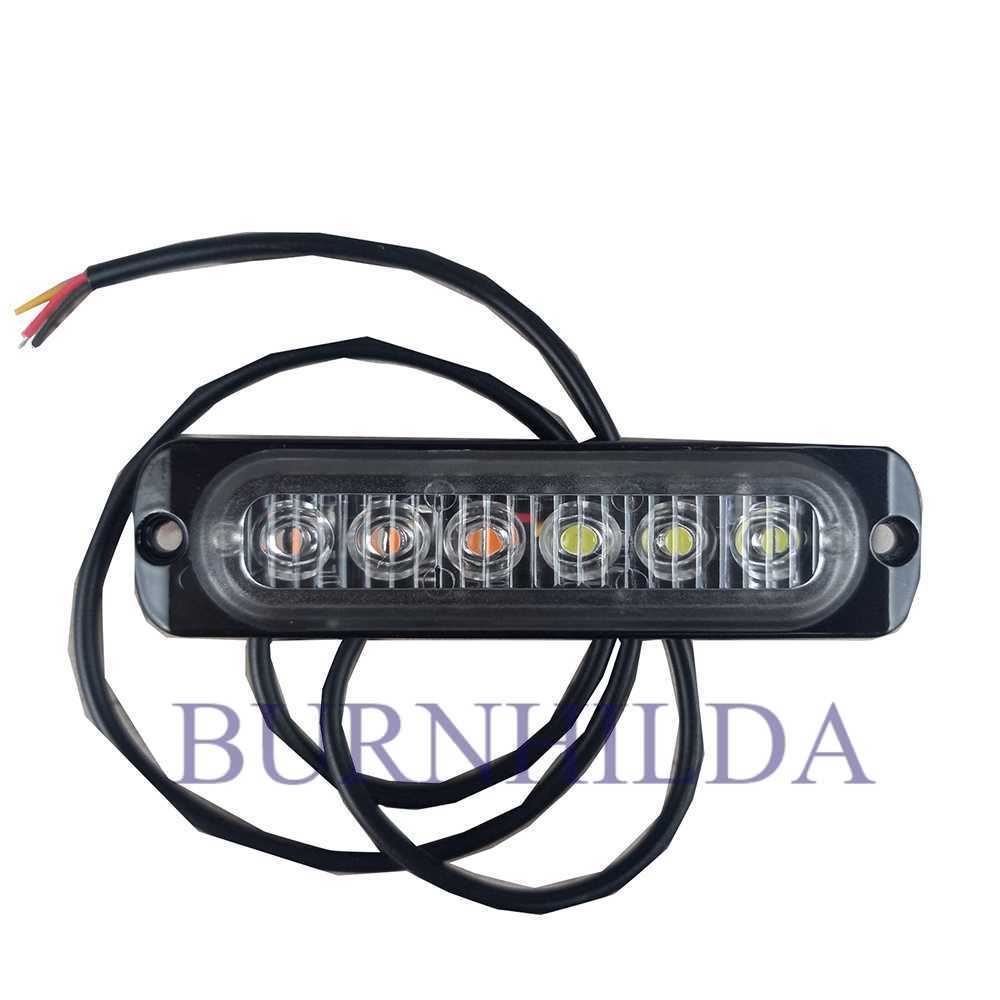 Lampu LED Lampu Peringatan Warning Light 6LED 12-24V accesoris mobil burnhilda