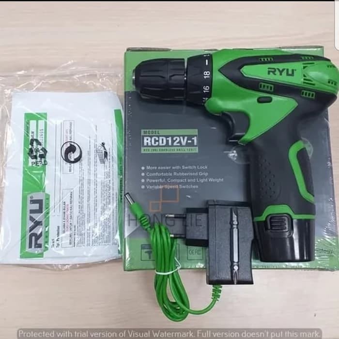RYU Tekiro Cordless RCD12V-1 bor baterai 12 V baterai charger cas