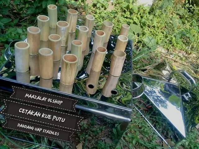 SET KUKUSAN DANDANG KUE PUTU BAMBU DAN CETAKAN KUE PUTU BAMBU 20 pcs