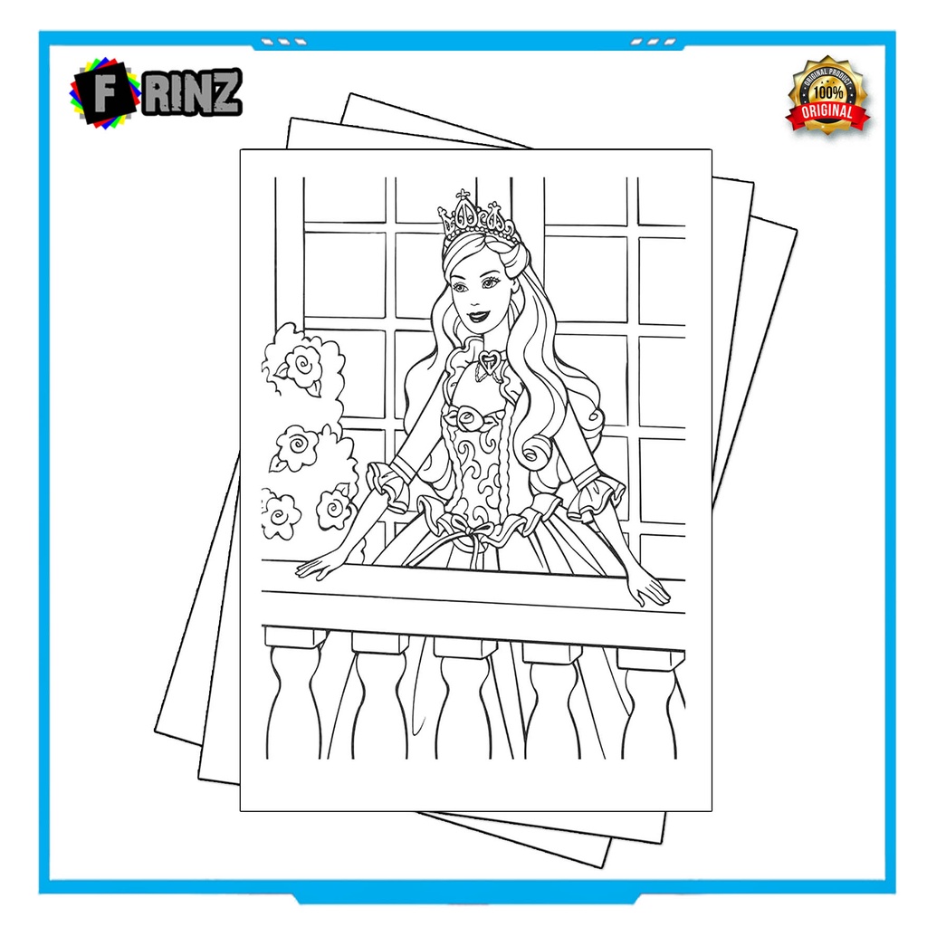 Gambar Sketsa Mewarnai ~ 01 . Barbie Part 1 / Seketsa Lukis / Drawing Sketch / Menggambar-06