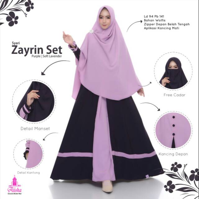Gamis zayrin syar'i ori by Aiisha