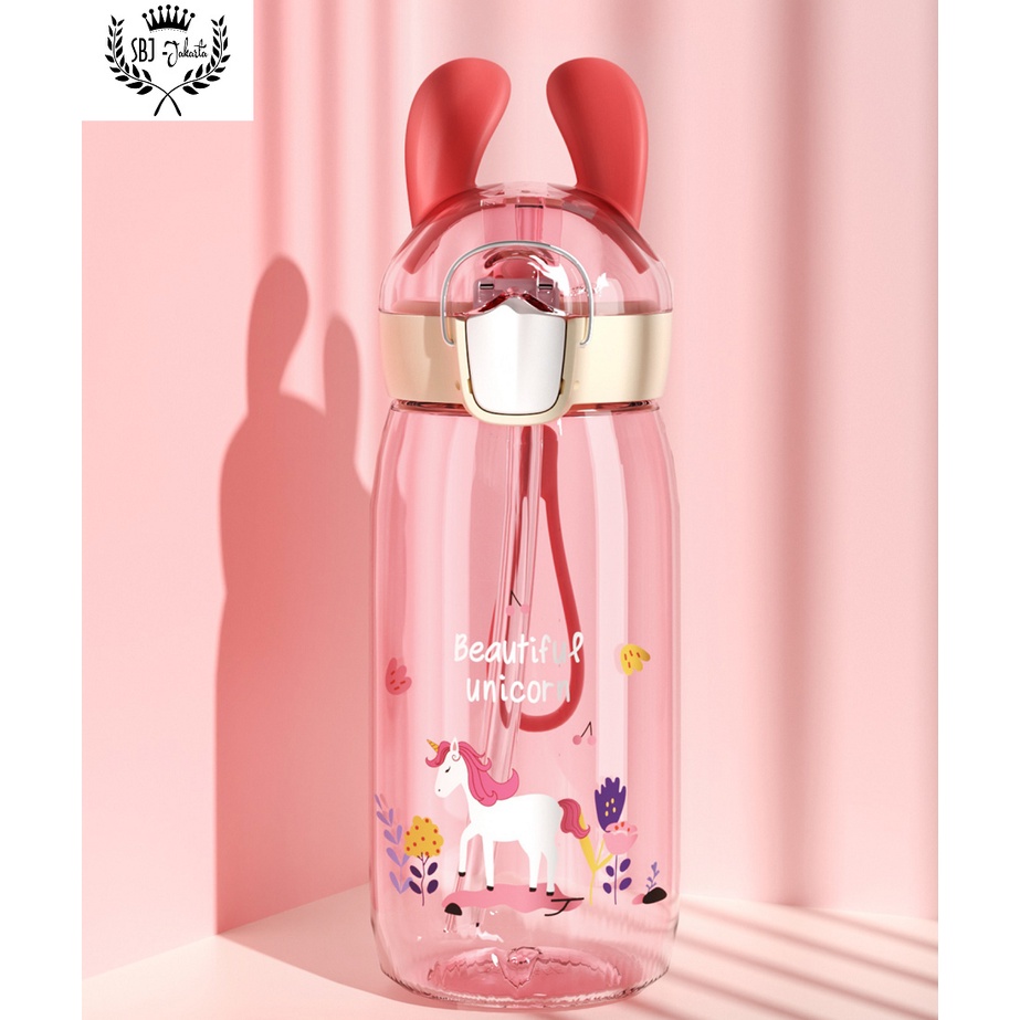 Botol Minum Anak Tritan BPA Free Woodland 550 ml Dengan Sedotan
