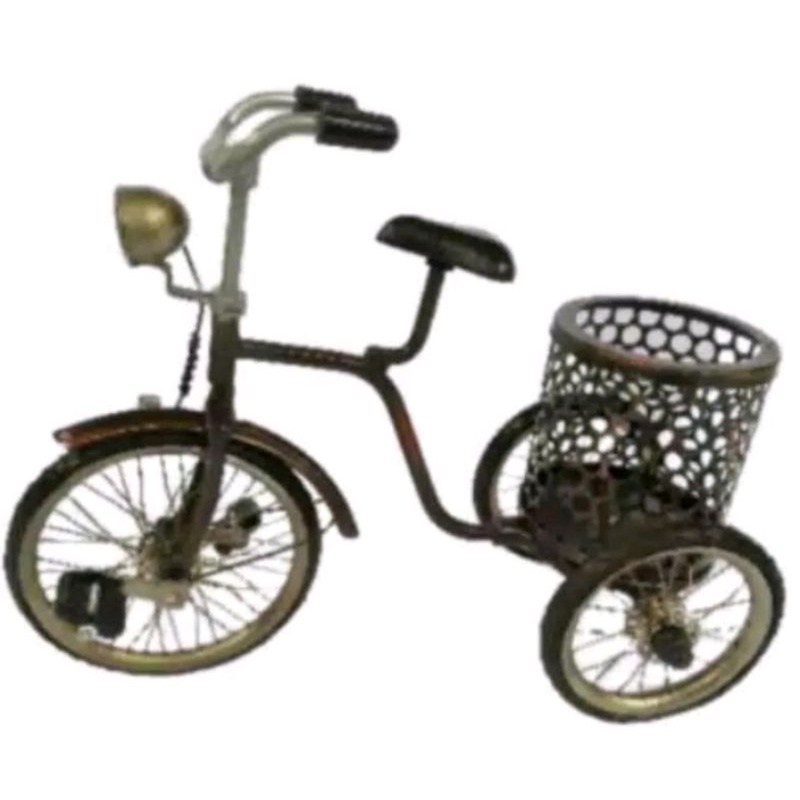 MINIATUR SEPEDA KERANJANG BESI