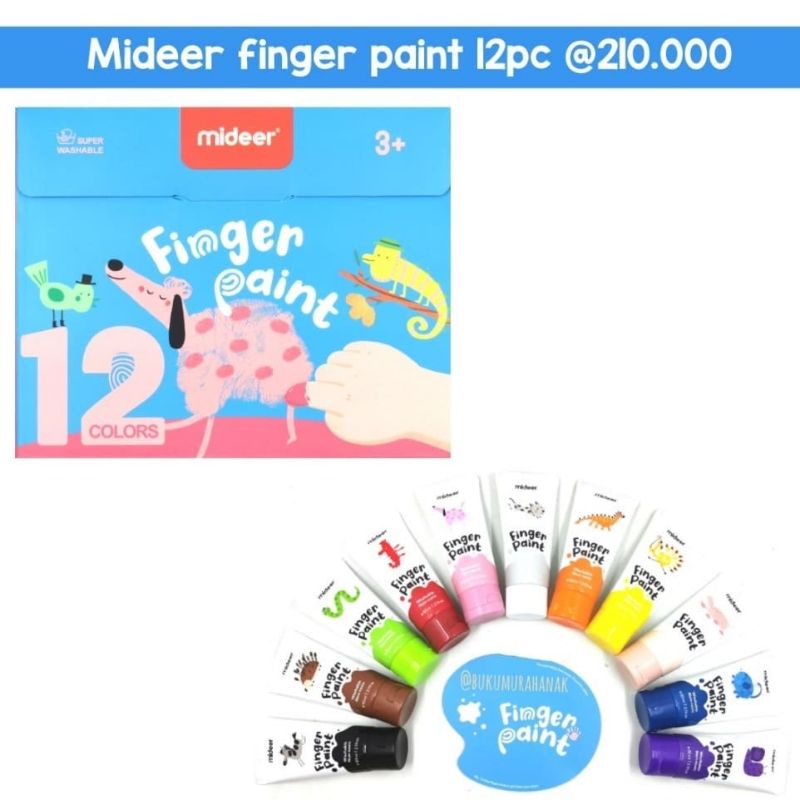 

mideer finger paint 12 pc finger painting isi 12