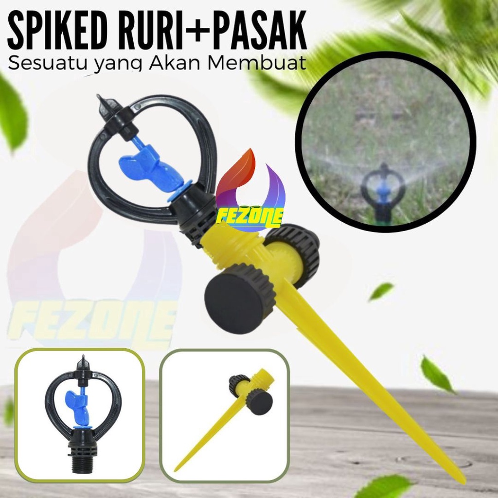 Sprinkler Kupu/Butterfly + Pasak Untuk Berkebun Taman Adjustable 360 derajat FEZONE