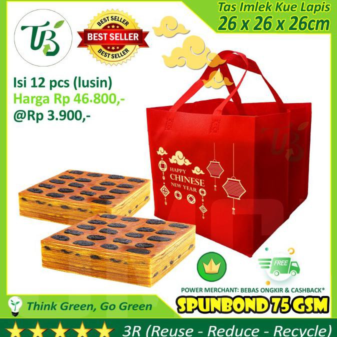 

Paling Dicari] Tas Kue Imlek Spunbond 26X26Cm Lapis Legit Goodie Bag Bukan Paperbag - Maroon