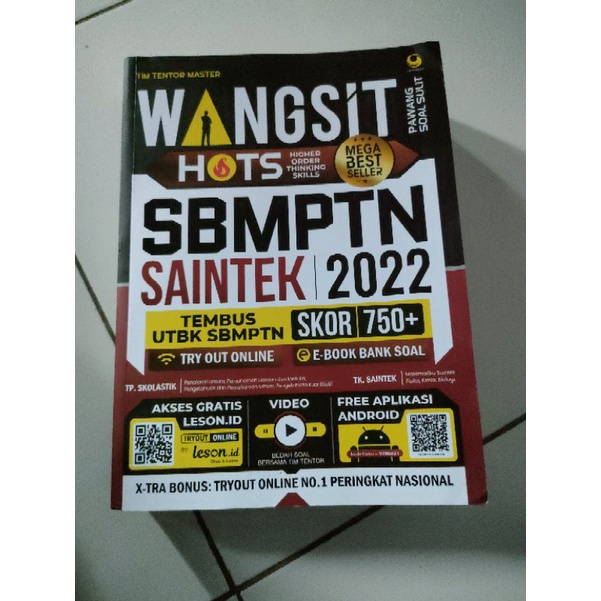 (PRELOVED) BUKU WANGSIT SBMPTN SAINTEK 2022 (TIM TENTOR MASTER)