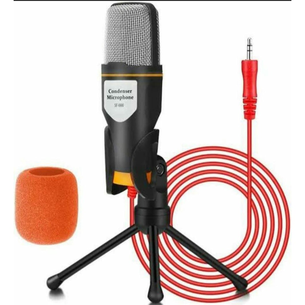 

【Paket 】INBEX SF-666 Kondenser Mikrofon dengan Tripod+Mic Cover Untuk komputer Hp Karaoke