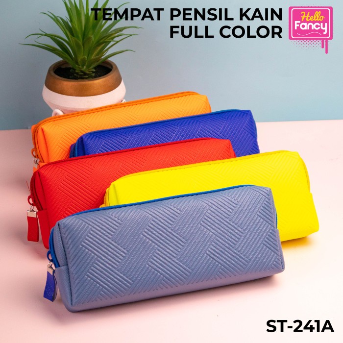 

Murah Tempat Pensil Kain Bahan Emboss / Kotak Pensil / Pencil Case St-229A Trendi