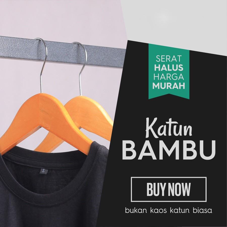  Kaos  Polos  Lengan Pedek Round Neck Katun Bambu Cotton  