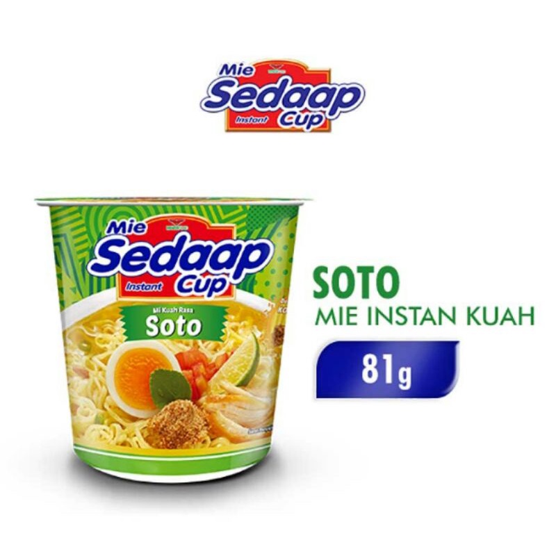 

Mie kemasan Cup 81 gram kuah dan goreng berbagai rasa