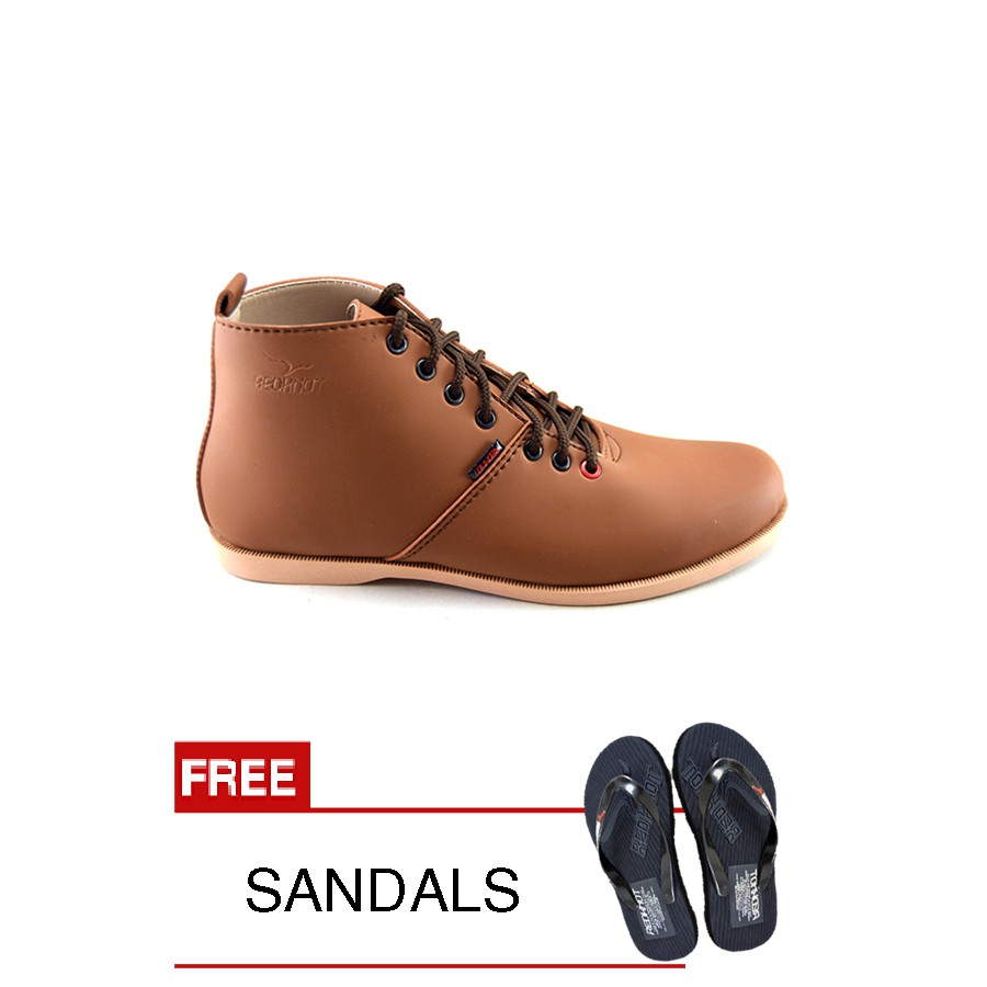 

Redknot - Sneakers Khronos Tan + Bonus Sandal Senilai Rp.25.000,00