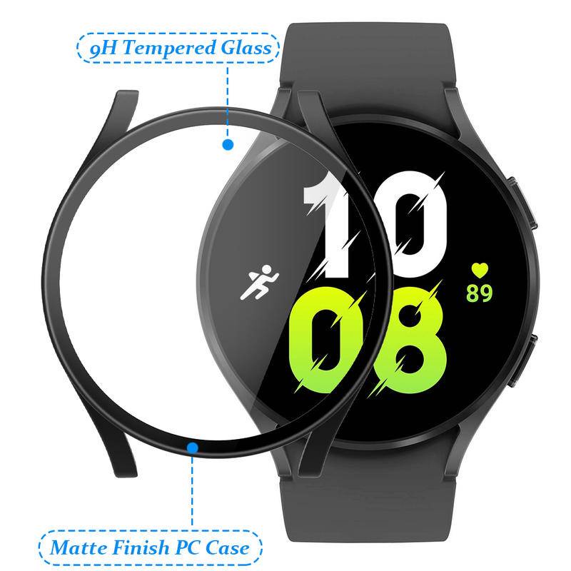 Case Bumper Pelindung Layar Bahan PC Matte 40mm 44mm 40mm Untuk Samsung Galaxy Watch 5 44mm