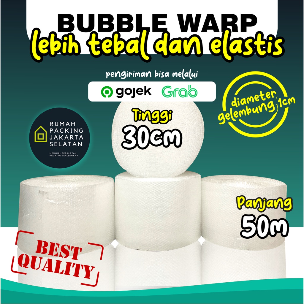 

HJK Bubble Wrap Potongan 30cm x 50m KHUSUS INSTAN