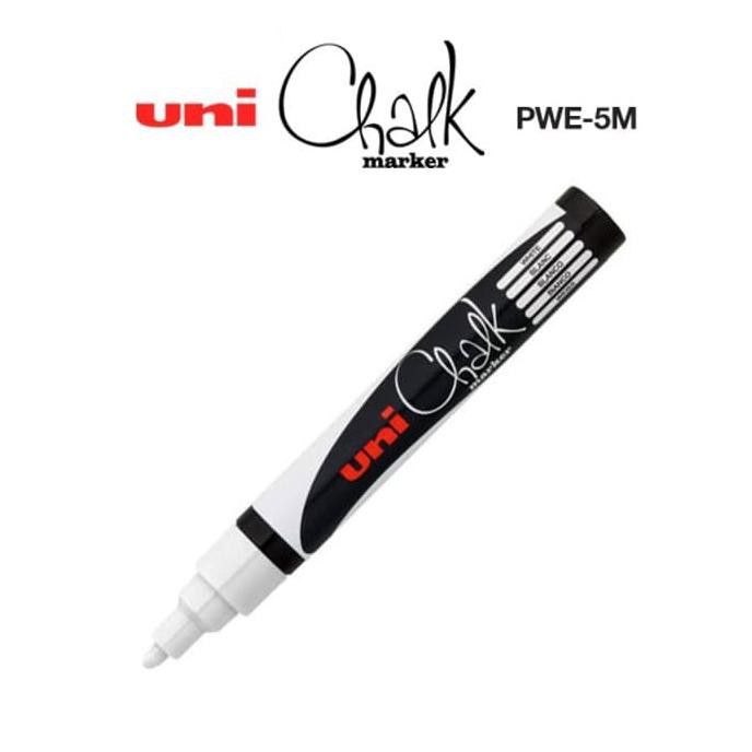 

PERALATAN MELUKIS UNI CHALK PWE-5M (SPIDOL KAPUR UNTUK BLACKBOARD, GLASSBOARD) ERASEABLE ALAT LUKIS