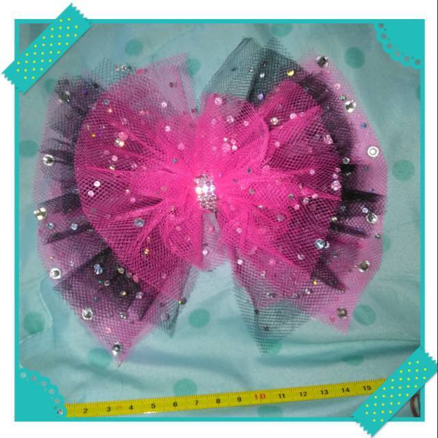 

PITA Big BOW lebar 18 cm ,Tile glitter import buat pentas modelling fashion show limited edition