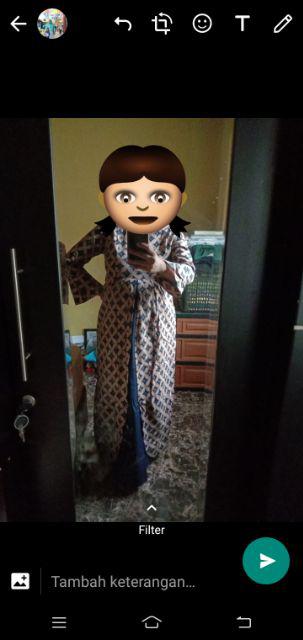 Brinda – Gamis Hamil Menyusui Venice Maxi Panjang Kantor Katun Batik Marun / Coklat / Biru / Hitam