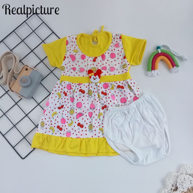 Baju bayi perempuan/set Dress bayi 3bln -1 tahun