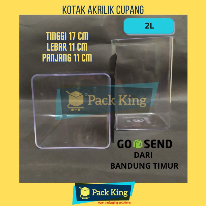 kotak cupang akrilik / toples cupang akrilik 2 Liter