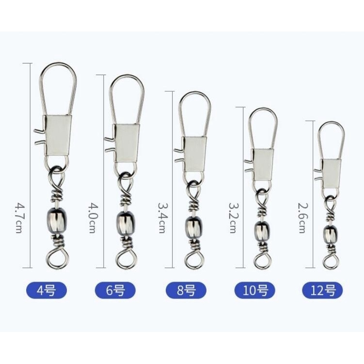 30pcs Solid Fishing Bucket Rotating Ring Interlocking Fishing Line Connector