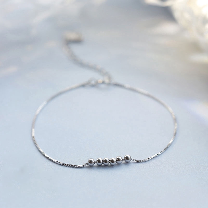 Gelang Manik Transfer Silver 925 Gaya Korea untuk Wanita