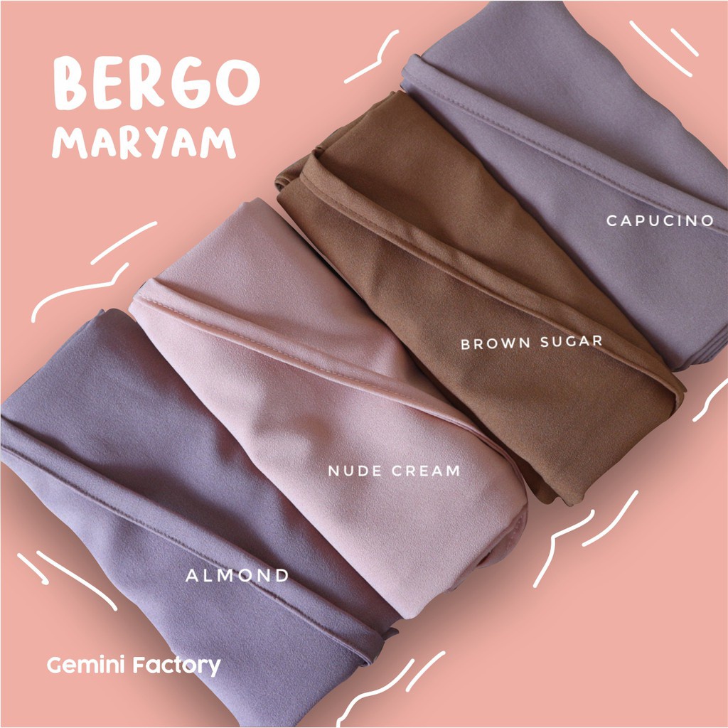 Bergo Maryam Hijab Bergo Kerudung Bergo Tali Diamond Hijab Instant | Hjb