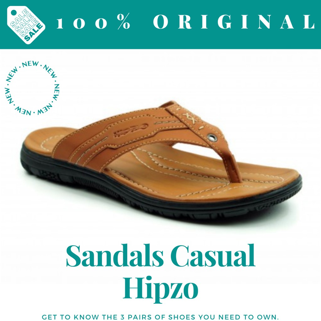 Sandal Sendal Pria Cowok Jepit Casual Kulit Murah Dewasa Terbaru 2020 2021 Kekinian Orang Tua