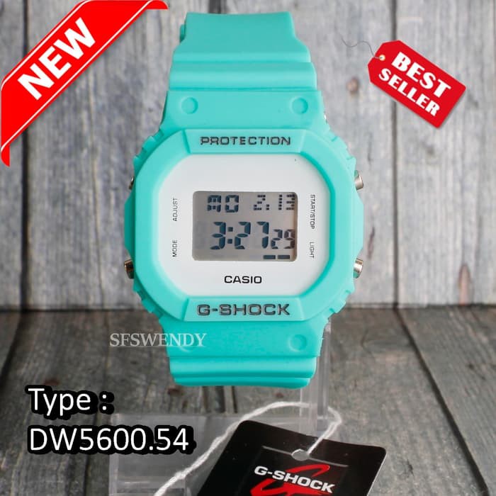 Jam Tangan Digital Pria & anak G Shock DW-5600 Hijau Tosca anti air