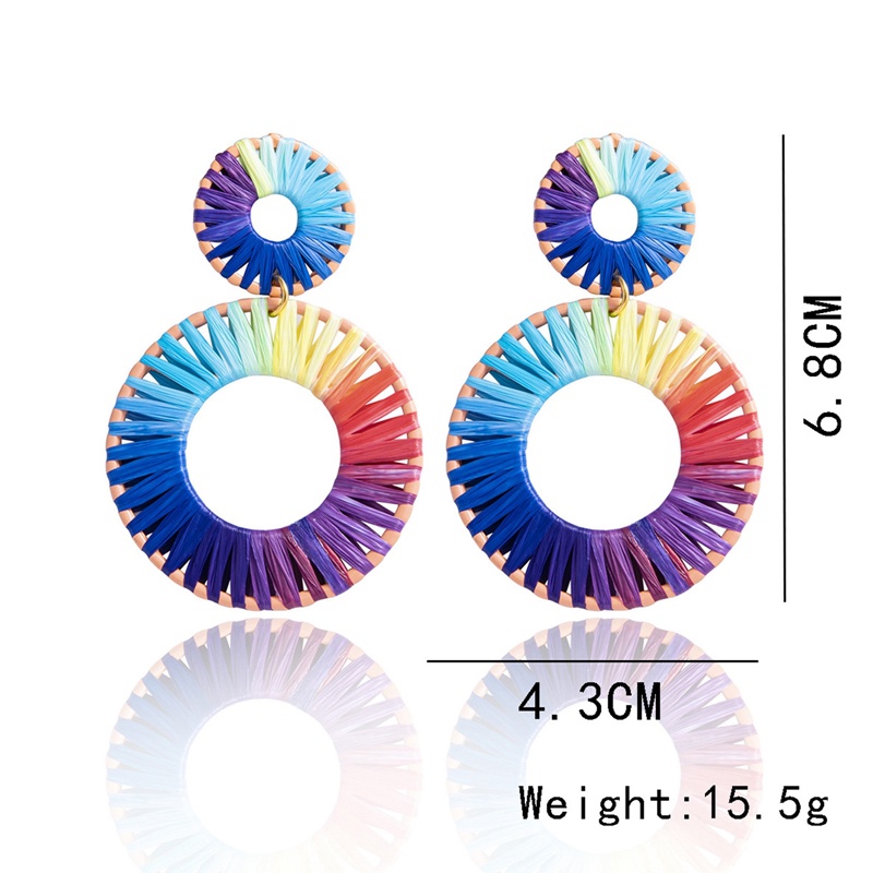 Anting Kait Gantung Wanita Desain Hati Besar Gaya Bohemian Handmade Untuk Musim Panas