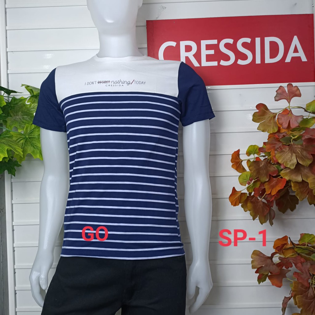 gos L CRESSIDA KAOS (SLIMFIT) Pakaian Pria Atasan Kaos Oblong Casual Santai Original Lengan Pendek